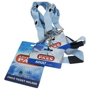 Niagara Falls Adventure Pass Adult & Child Ticket Holder Lanyard Souvenir
